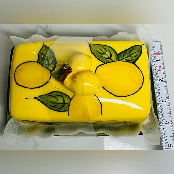 Lemon Butter Dish, Multicolor New